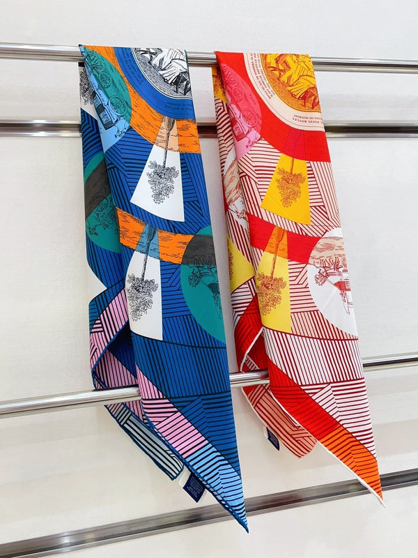Jeu Des Omnibus Remix Scarf 90 CM In Colorful Silk Twill 211110