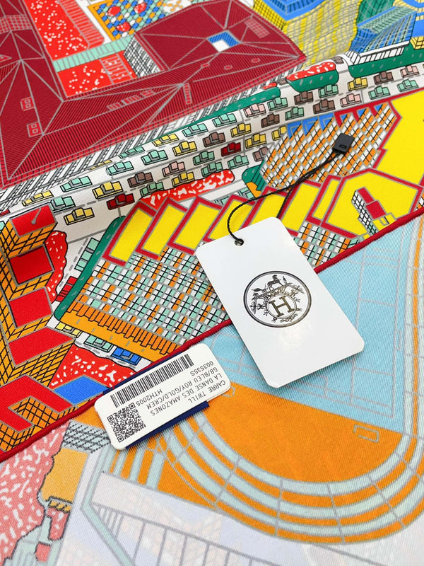 Pantin City scarf 90 CM In Colorful Silk Twill 211114