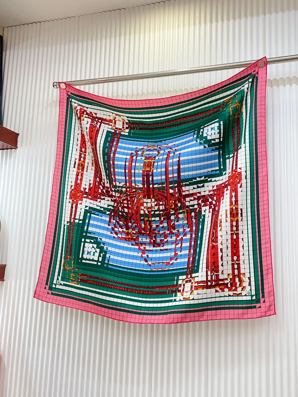 Coaching Deja-Vu Shawl 90 CM In Colorful Silk Twill 233126