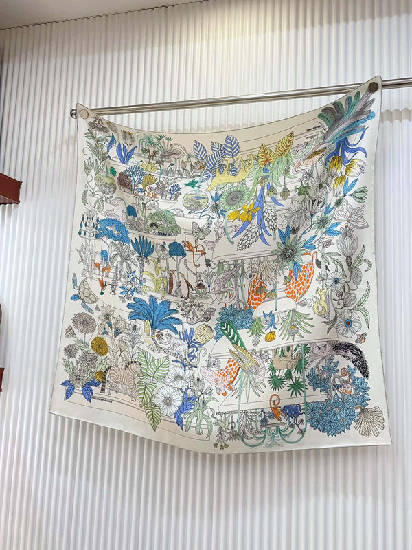 Precious Paradise Scarf 90 CM In Colorful Silk Twill 234592