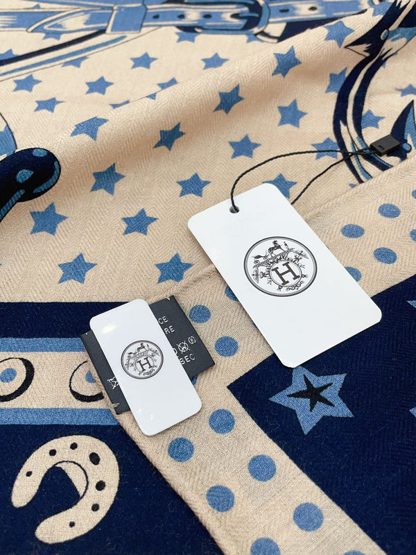 Cheval Punk Bandana Scarf 135 CM In Colorful Cashmere And Silk 304388