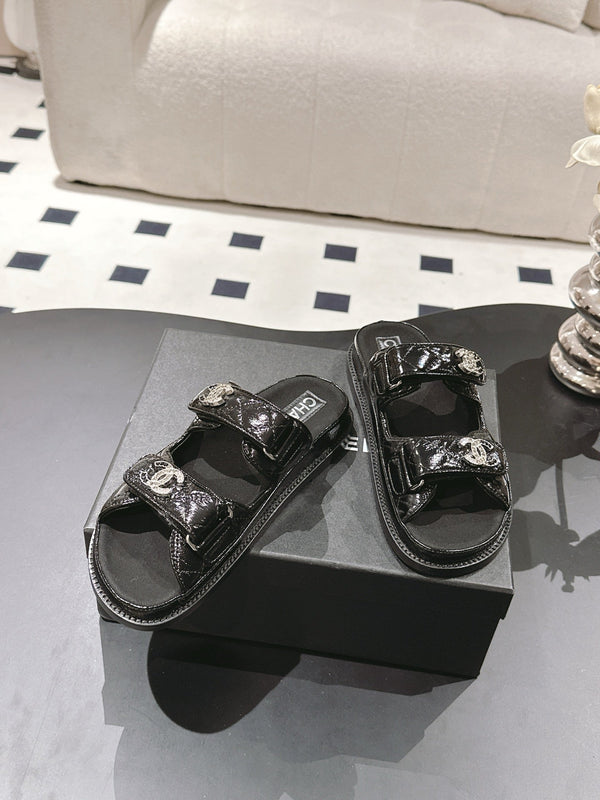 cc 25p dad mule sandal black leather 237571