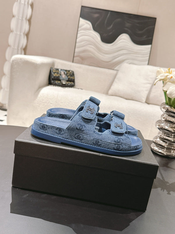 cc 25p dad mule sandal blue denim 237573