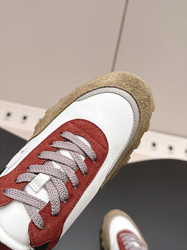 CC 26s Platform Casual Sneakers Brown White Red Suede Lambskin 962909