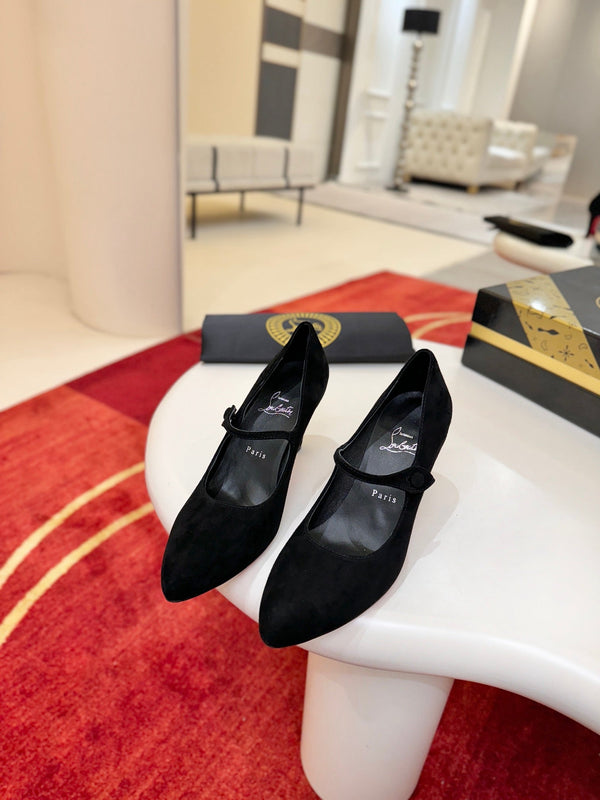 CL Pump 8.5cm Black Suede 825371