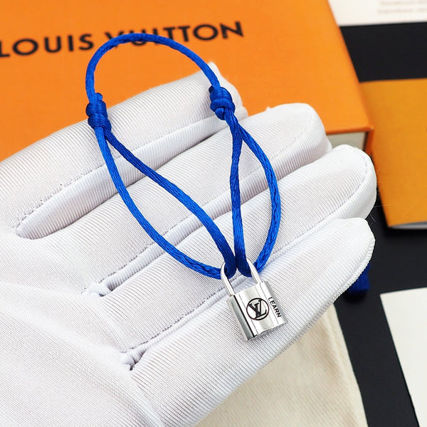 Silver Lockit Bracelet Blue