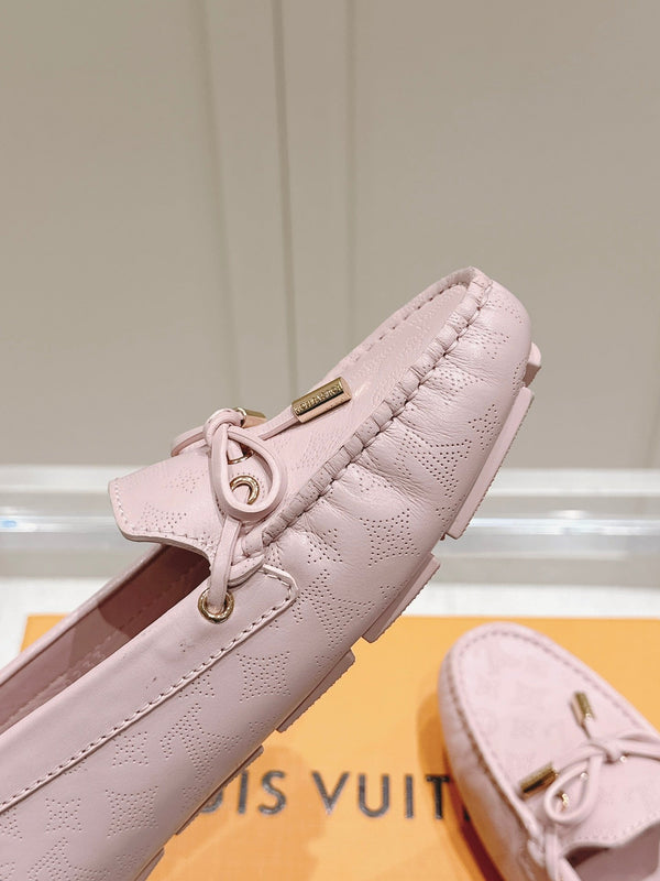 LV Gloria Loafer Pink Perforated Calfskin 480733