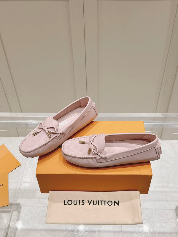 LV Gloria Loafer Pink Perforated Calfskin 480733