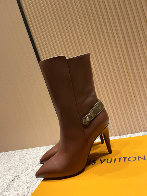 LV Legacy Ankle Boot 80mm Brown Cowhide 480590