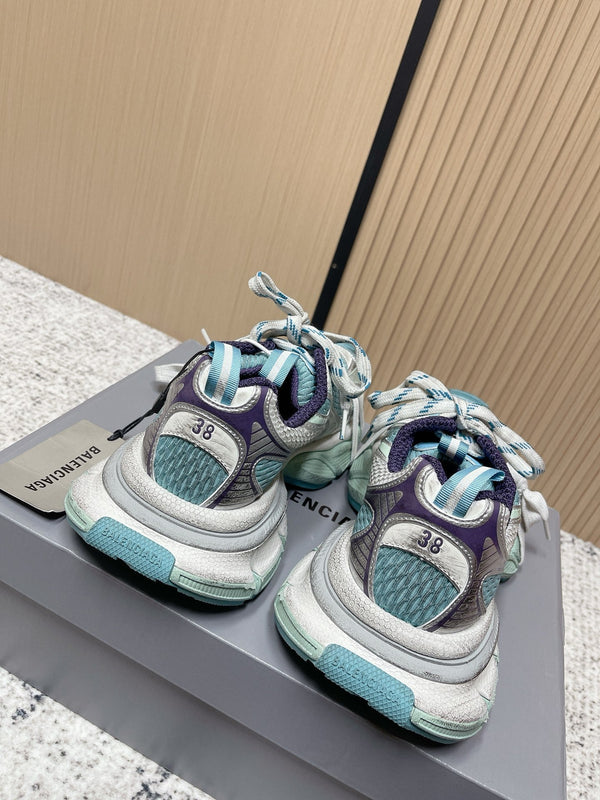 Balenciaga Sneaker Mesh Lace-up Light Blue Fabric 534179