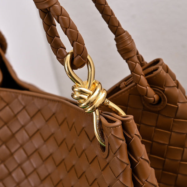 BV 26s Parachute Bag Tan Brown Intrecciato Leather 291403