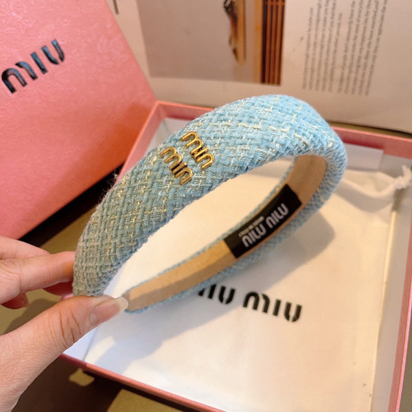 SIMPLE HAIRBAND IN SKY BLUE TWEED 282731