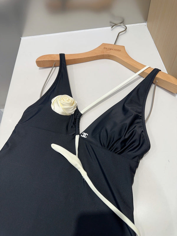 Chanel Swimsuits Black Cotton 180537