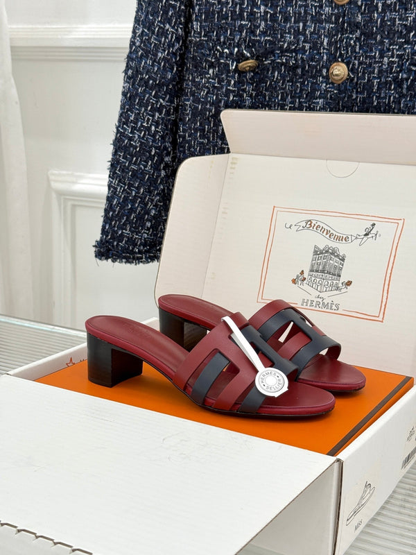 HM 26s Strappy Sandals Black Burgundy Sheepskin 905792