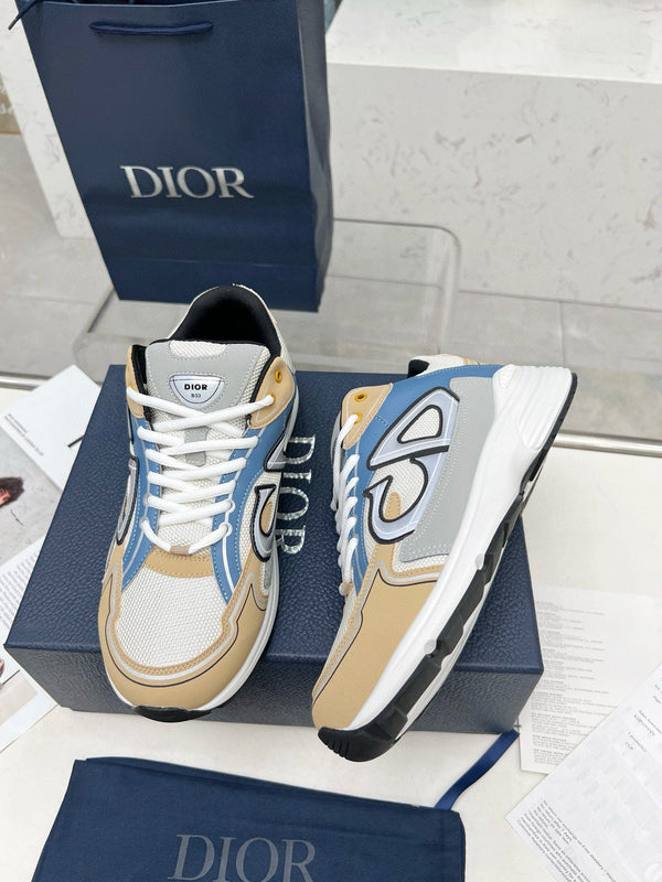 CD B30 SNEAKER WHITE AND FLAX MESH FABRIC