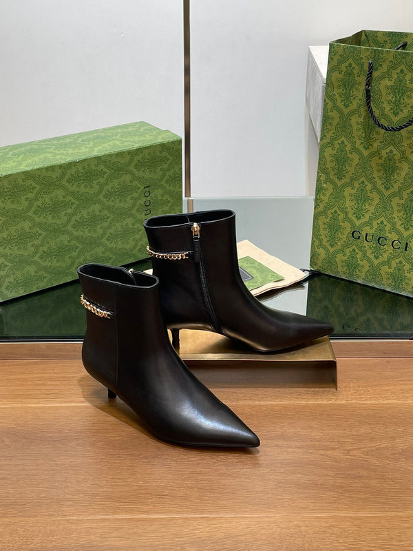 GG 26s Signoria Ankle Boot 4.5cm Black Cowhide 997220