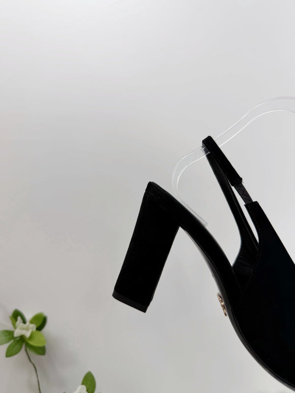 PRA 26SS Slingback 85 Black Suede 592373