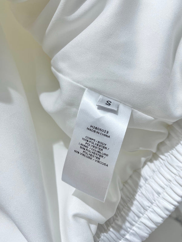 Balmain 26s Padded Shoulder Acetate Short Jacket White Polyester 408621