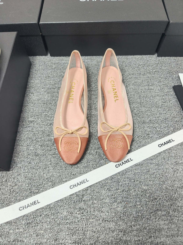 CC 26s Ballet Flat Pink Mesh Fabric Sheepskin 681979