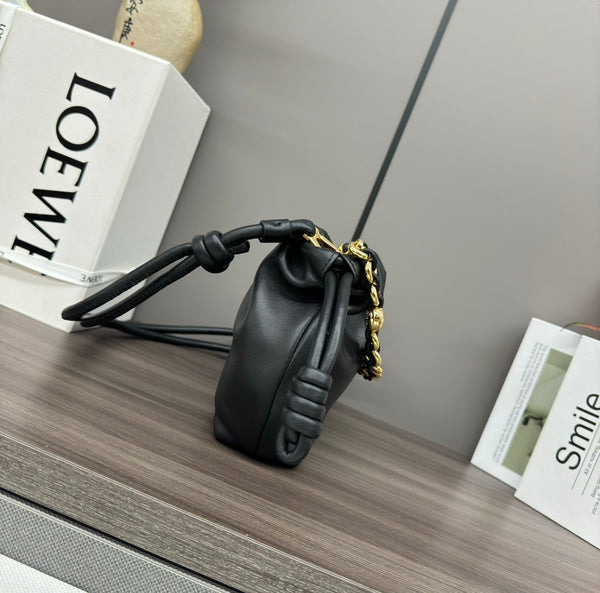 Loewe Flamenco Purse 23 Black Lambskin Ghw