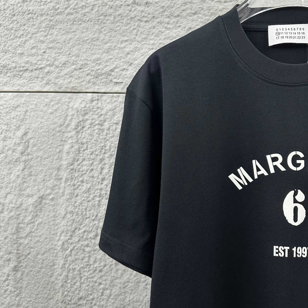 MM6 3D Foamed Short-Sleeve T-Shirt Black Cotton 387984