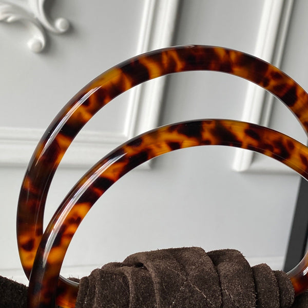 CC 26 Pouch Large 32 Coffee Tortoiseshell Suede 286200
