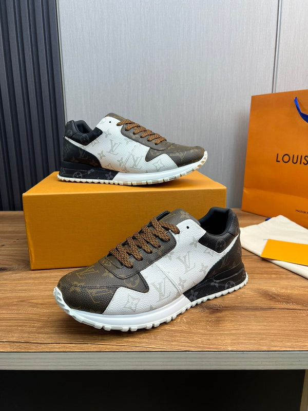 LV SNEAKER BROWN MIX WHITE AND GREY MONOGRAM CALFSKIN