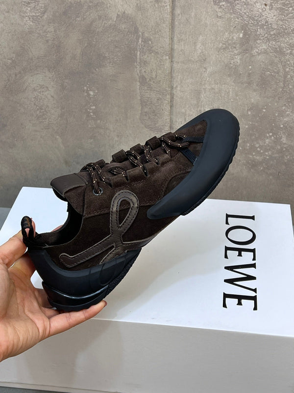LOEW 26s Grip Sneaker Coffee Suede Sheepskin 682761