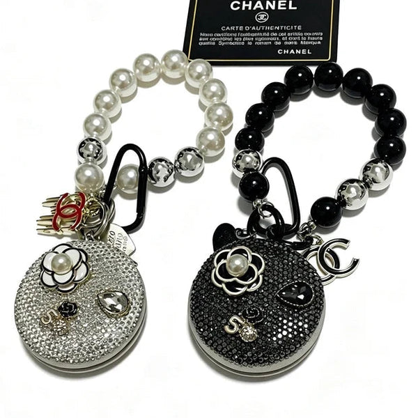 CC Rhinestone Camellia Mirror Charm