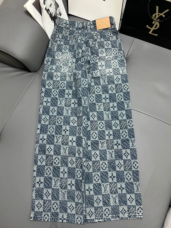 LV 25 Monogram Dark Blue Jean