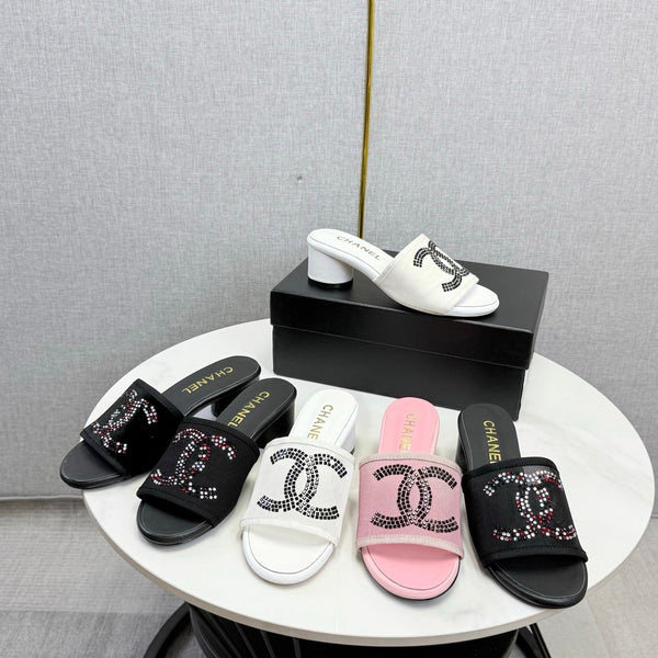 CC 26SS Sandals Pink Mesh Sheepskin 639890
