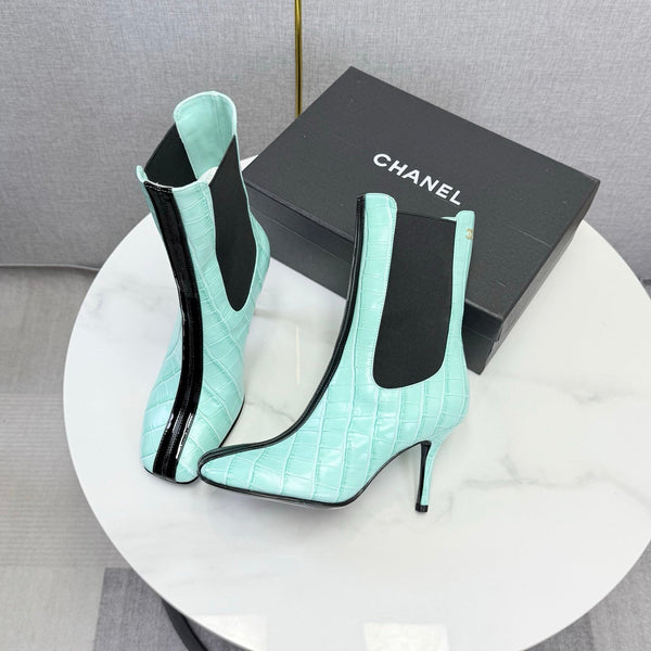 CC 26s Metiers d'Art Boot Mint Green Embossed Leather 904449