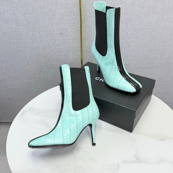 CC 26s Metiers d'Art Boot Mint Green Embossed Leather 904449
