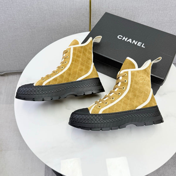CC 26s High-Top Sneakers Dark Beige Suede Calfskin 972651