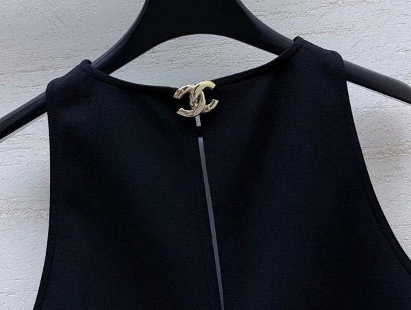 CC 26s Halter-Neck Dress Black Viscose 398010