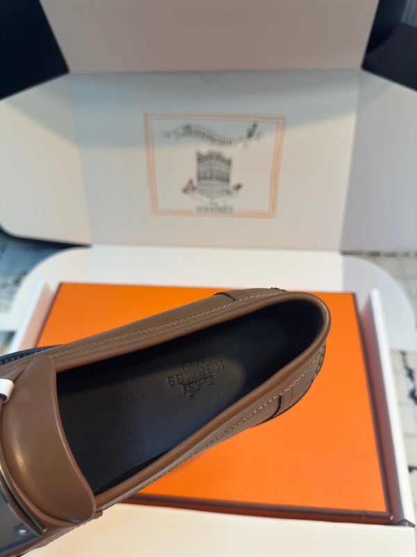 HM Hot Loafer 30mm Brown Coffee Cowhide 970665