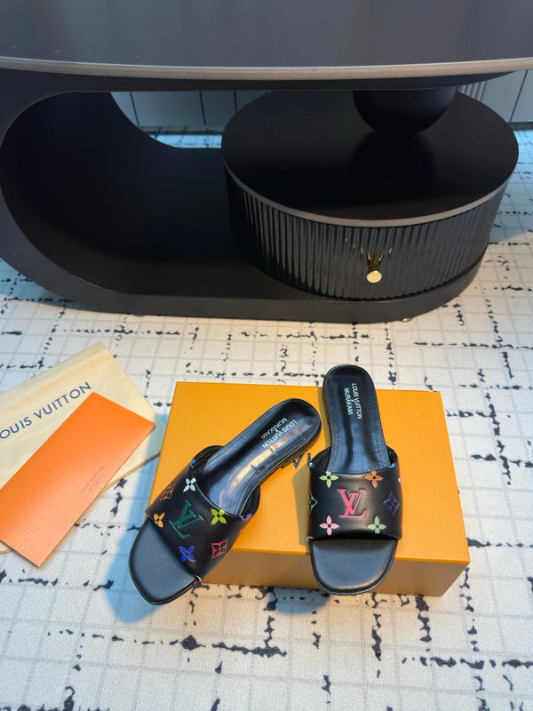 LV Mule plate 6AM LV x TM Black with Monogram Multicolore Leather 218904
