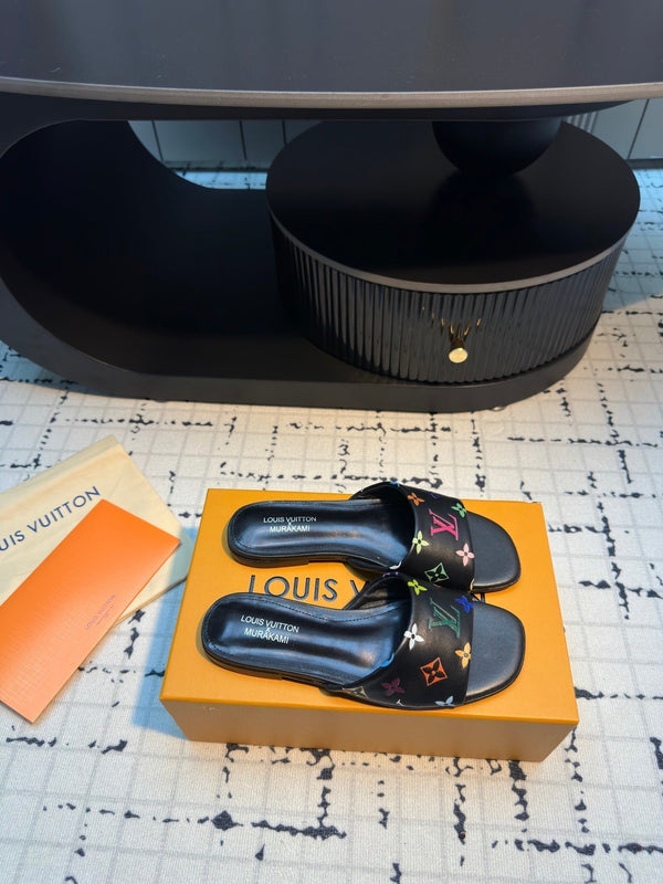 LV Mule plate 6AM LV x TM Black with Monogram Multicolore Leather 218904