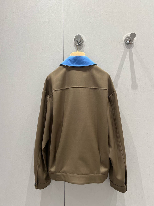 Miu Miu Jacket Brown Blue Wool 209261