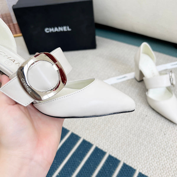 CC 26s Slingback 7.5cm White Sheepskin 867770