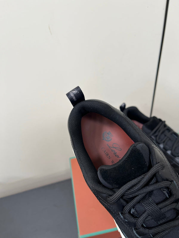 LP Cairn Walk Sneaker Black Calfskin and Fabric 210926