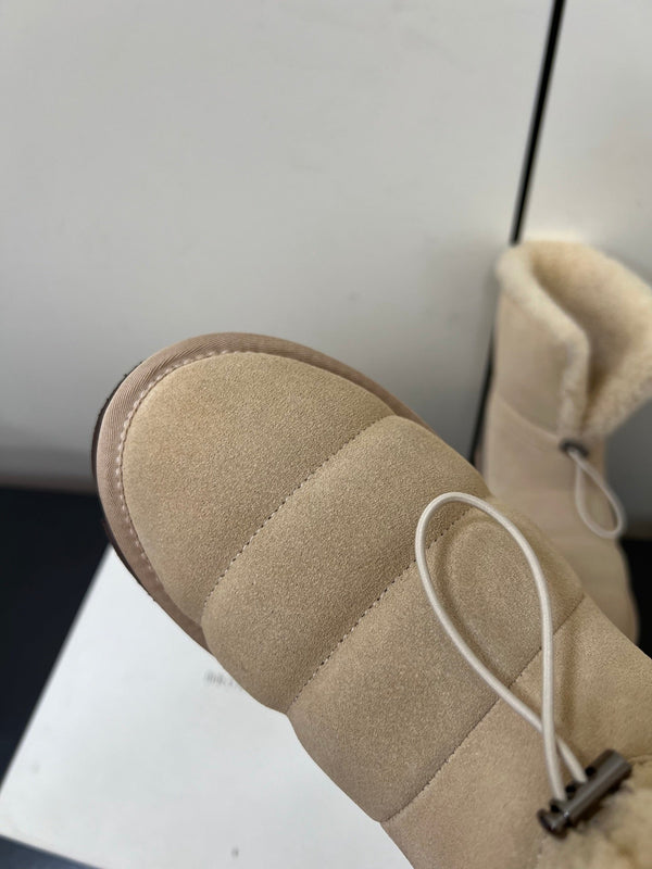 Brunello Cucinelli Snow Boots Light Taupe Suede 619499