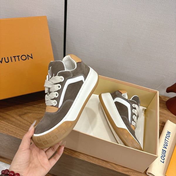LV 2026 Tilted Sneaker Gray Suede Leather 594931