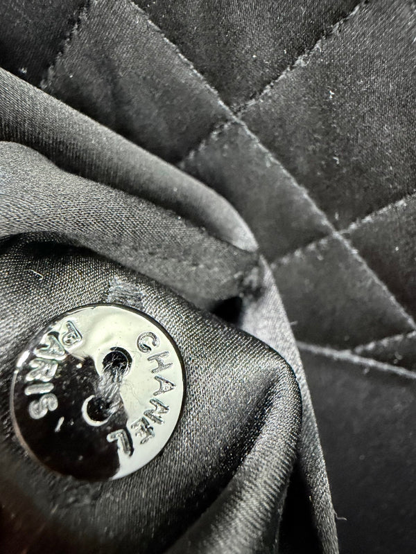 CC Collar Diamond Pattern Shirt Black Silk 353060