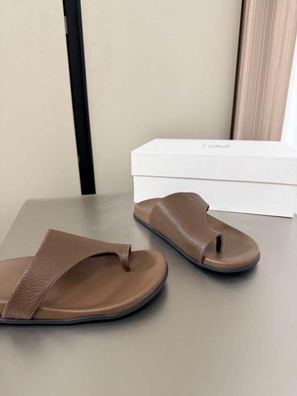 TR Slip-on Sandals Coffee Cowhide 872480