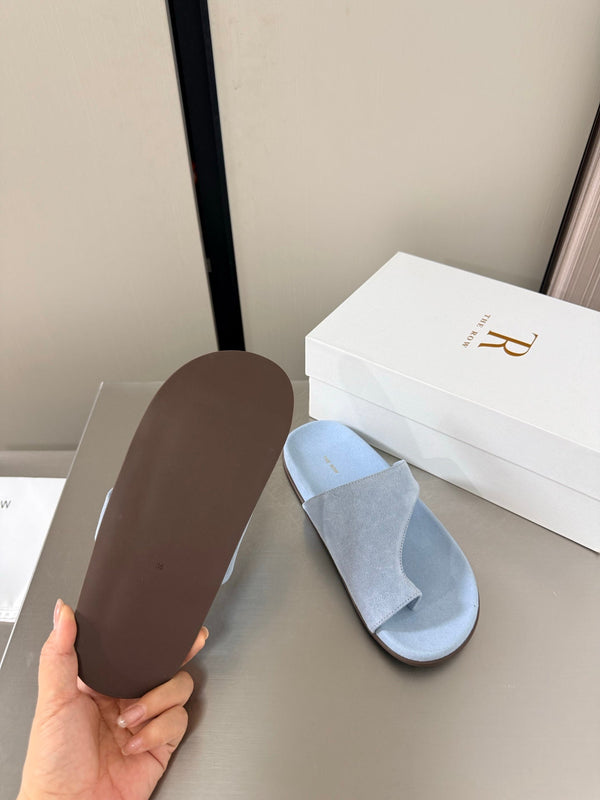 TR Slip-on Sandals Pastel Blue Suede 872482