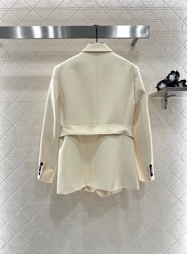 CD 25 Blazer With Belt Lapel Polyester