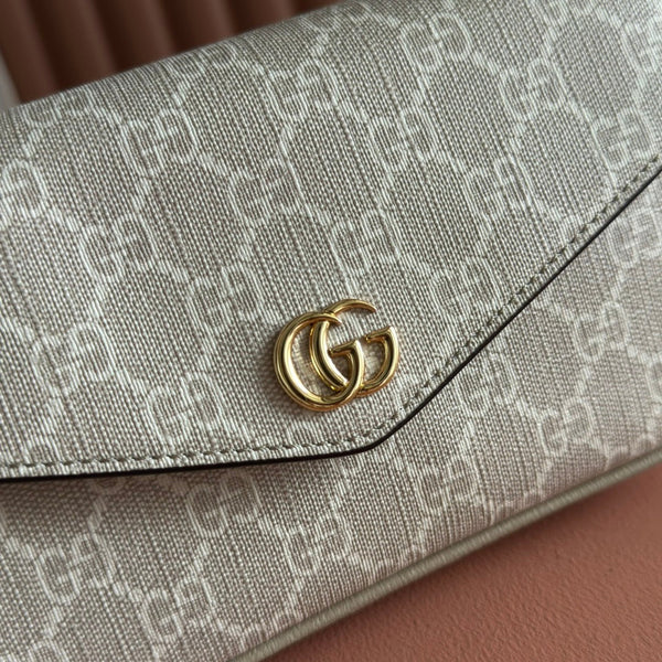 Gucci Ophidia 22cm Bag Beige White Canvas 255219