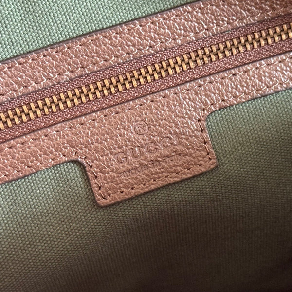 GG 26s Ophidia Crossbody Bag 24 In Brown And Dark Beige Canvas