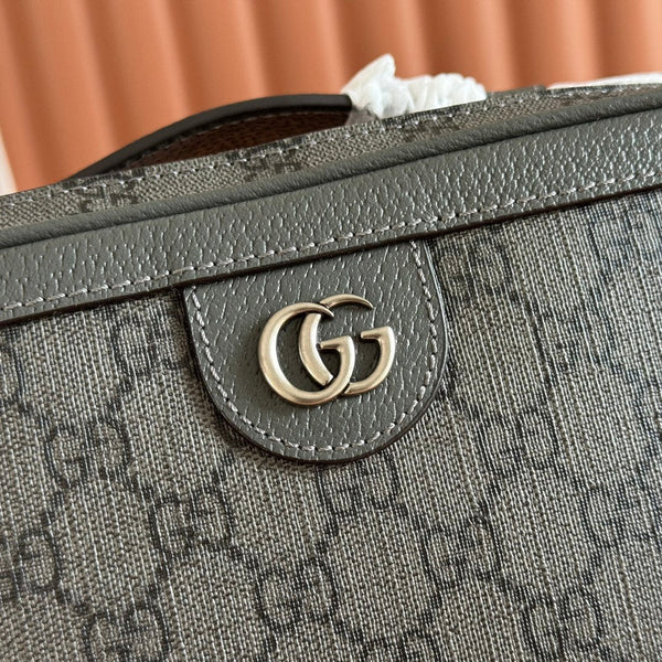 GG Ophidia Small Crossbody Bag Dusty Blue GG Monogram Fabric 272073
